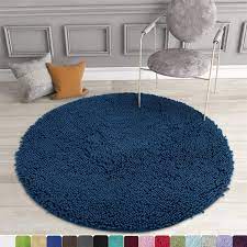 ( 4.3 ) out of 5 stars 419 ratings , based on 419 reviews current price $9.97 $ 9. Amazon Com Mayshine Round Bath Mat Non Slip Chenille 3 Feet Shaggy Bathroom Rugs Extra Soft And Absorbent Perfect Plush Carpet For Living Room Bedroom Machine Wash Dry Dark Blue Home Kitchen