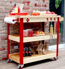 How To Build A Rolling Grill Cart Outdoor Serving Station Bbq Table Diy Outdoor Kitchen