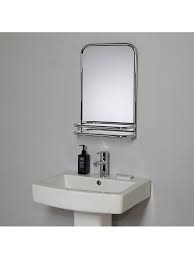 Bathroom wall mirrors provide a large, reflective surface to check your appearance. John Lewis Restoration Bathroom Wall Mirror With Shelf At John Lewis Partners