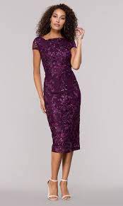 Eggplant Purple Knee Length Wedding Guest Dress Wedding Guest Dress Short Wedding Guest Dresses Cocktail Dresses With Sleeves