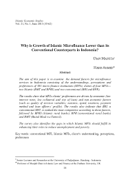 Instead, in return for having ready access to your money, the deposit you give the bank is used as an interest free loan. Pdf Why Is Growth Of Islamic Microfinance Lower Than Its Conventional Counterparts In Indonesia Dian Masyita Academia Edu
