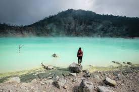 Entrance ticket fee (local tourist). Kawah Putih Bandung White Crater Lake In Ciwidey Indonesia