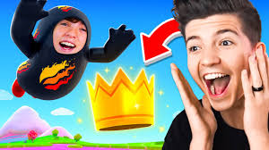 This video shows how to download tbnrfrags/prestonplayz texture pack! My Little Brother S First Fall Guys Win Youtube