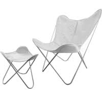 Hardoy butterfly chair outdoor set mit sessel und ottoman. Hardoy Butterfly Chair Outdoor Sessel Von Weinbaums
