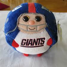 Ty Beanie Ballz NFL New York GIANTS Beanie Plush 6" With Tag And With FLAW 