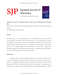 Pusat perubatan nuklear dan radioterapi. Pdf Qualitative Research On Medication Safety Among Nurses And Pharmacists In Hospital
