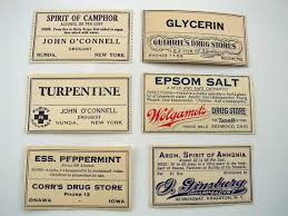 Vintage Medicine Bottle Pharmacy Labels From The 1920s Set Of 6 Labels No 7 Vintage Medicine Bottle Old Medicine Bottles Medicine Bottles