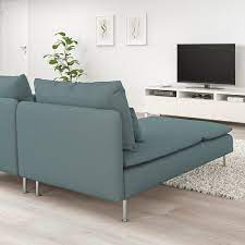 With extra deep seats that cradle you in cozy, ikea's söderhamn series features sofas, sectionals, chaises and armchairs that are invitingly comfortable. Soderhamn 2er Sofa Mit Recamiere Finnsta Turkis Ikea Deutschland