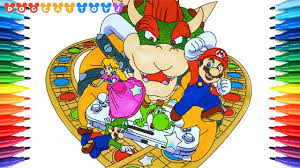 The party was fun and much easier than any other parties we've thrown. How To Draw Super Mario Party Mario 254 Drawing Coloring Pages Videos For Kids Youtube