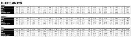 dalbello boots size chart best picture of chart anyimage org