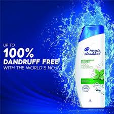 Head & Shoulders Cool Menthol Anti Dandruff Shampoo, 340ml