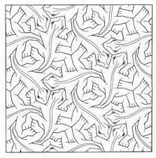 Escher Printable Coloring Pages Sketch Template Coloring Pages Escher Art Tessellation Patterns