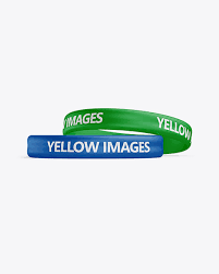 Download Two Glossy Silicone Wristbands Mockup In Stationery Mockups On Yellow Images Object Mockups