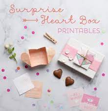 We are so different, but we i get surprised once a year by you my sweetheart. Surprise Heart Box Valentines Day Printables Tinyme Blog Valentine S Day Printables Valentine Box Origami Printables