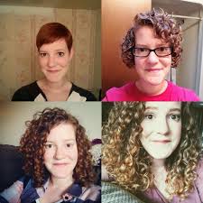I had heat damage to start with, and i had really short. 3 Years Of Hair Growth Went From A Super Short Pixie To A Bob To Now Long Hair Almost At My Goal Length Grey Curly Hair Curly Girl Method Hair Inspiration