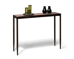 They can complement an entryway, add. Slim Contemporary Hallway Console Table With Wood Top Dark Brass