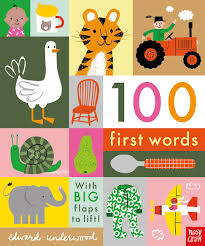 It has animated kids showing the reader how to do certain signs in sign language. 100 First Words Nosy Crow