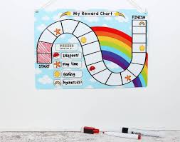 personalised rainbow kids reward chart map