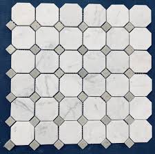 From modern abstract mosaics to traditional decorative motifs, artaic offers a diverse range of mosaic tile patterns. White Carrara Honed Marble 2 Octagon With Grey Dot Mosaic Tile Free Shipping