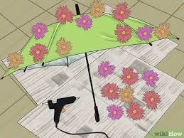 Floral umbrellas umbrella pretty in pink modern floral rain wear print umbrella under my umbrella floral buy fulton birdcage umbrella | clear domed umbrella with flora pattern. How To Decorate An Umbrella 10 Steps With Pictures Wikihow