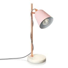 Pink Table Lamp With Marble Base Pink Table Lamp Table Lamp Pink Desk Lamps