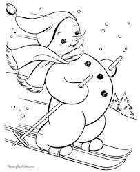 Free Christmas Coloring Pages Skiing Snowman Snowman Coloring Pages Free Christmas Coloring Pages Printable Christmas Coloring Pages