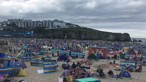 The long, exposed stretches of sand on the north coast, such as perranporth and godrevy, provide excellent surfing conditions and are great places to walk on a stormy winter's day. Cornwall Hit By Tourist Overcrowding Amid Uk Heatwave Bbc News