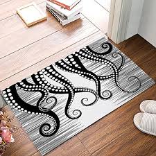 Libaoge Kraken Ocean Theme Giant Octopus Tentacles Mythical Nautical Sea Monster Marine Life Illustration Doormat We Entrance Mat Outdoor Door Mat Ocean Themes