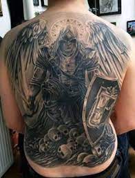 Top 103 Guardian Angel Tattoo Ideas 2021 Inspiration Guide Warrior Tattoos Angel Tattoo Men Angel Back Tattoo