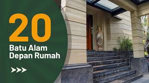 Desain rumah ini menggunakan batu alam pada dinding eksterior, pilar teras sampai pagar. Contoh Pasang 20 Dinding Bagian Depan Rumah Batualamjakarta Youtube