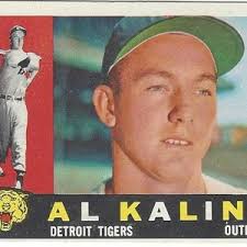 1960 AL KALINE Detroit Tlgers Original Vintage HOF Topps Card Number 50  Crease Free Very Good Condition ..... Free U S Shipping