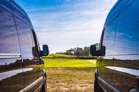 Twin Mercedes Sprinters Waiting For Vip Guests To Finish Their Round Of Golf Luxury Van Mercedes Sprinter Sprinter