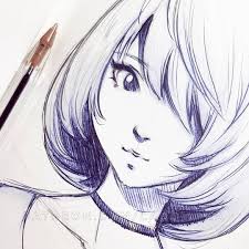 Ballpoint Pen Doodle Patreon Com Ladowska Beauty Art Drawings Copic Drawings Anime Drawings Sketches