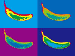 Banana Bleu Claresavinsonart In 2020 Pop Art Images Art Images Bright Color