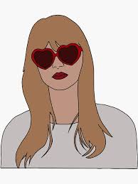 Taylor Swift Heart Glasses" Sticker for Sale by Claudia-May