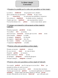 !conjuguez ces verbes au passé simple. Correction Futur Simple Cm2 Exercices Corriges 2