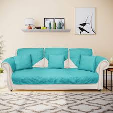 Unveiling the ultimate fashionable yet durable dungen 3 seater sofa in its very own beige color that will add value to your home. Home By Nilkamal Reversible Solid 3 Seater Sofa Cover With 3 Cushion Covers Sea Green Amazon In Home Kitchen