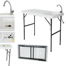 Outdoor sinks outdoor rooms outdoor gardens outdoor living outdoor kitchens outdoor kitchen sink outdoor life outdoor cooking outside sink. Portable Camping Folding Fish Cutting Table Sink Faucet Durable Outdoor Garden Ebay