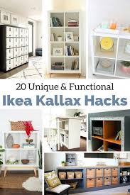 20 Of The Best Ikea Kallax Hacks To Organize Your Entire Home Kallax Ikea Ikea Kallax Hack Ikea Bookshelves