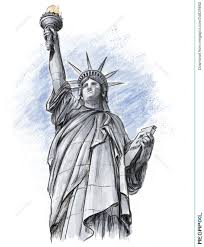 Drawing tutorials for kids and beginners. The Statue Of Liberty Drawing Illustration 24625662 Megapixl