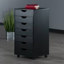 Odikala 5 drawer mobile file cabinet, wood filing cabinet for home office. Rolling Filing Cabinet Wooden 7 Tier File Cabinet For Office Mobile File Organization And Storage Cart With Wheels Under Desk Filing Storage Organizer Cabinets 19 2x15 9x26 3in Black A1367 Walmart Com Walmart Com