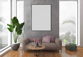 Excellent addition to our new living room. Blank Wall Mockup Black Frame Art Lounge Interior Living Room Etsy