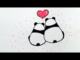 Valentines Day Drawings Cute How To Draw Cute Panda In Love Easy Drawing Youtube In 2020 Valentines Day Drawing Cute Panda Drawing Cute Drawings