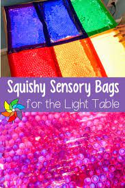 Squishy Sensory Bags For The Light Table Light Table Sensory Bags Sensory Activities