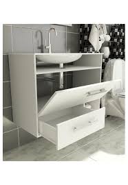 Gabinete Para Banheiro 80 Cm Com 2 Pecas Linea 17 Branco Tomdo Gabinete Banheiro Armario Banheiro Pequeno Gabinete De Banheiro Pequeno