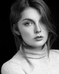 Elyse DuFour, women, actress, redhead, blue eyes, face, monochrome, HD  phone wallpaper