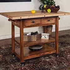 Sunny Designs Kitchen Island W Butcher Block Top Rustic Oak Kitchen Island With Butcher Block Top Wood Kitchen Island Butcher Block Table