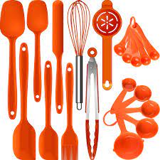 Check spelling or type a new query. Amazon Com Silicone Spatula Set Spatulas Heat Resistant Rubber Spatula Set Mixing Baking Utensils Cooking Spatulas For Nonstick Cookware Kitchen Spatula Tools Bpa Free Dishwasher Safe Orange Home Kitchen
