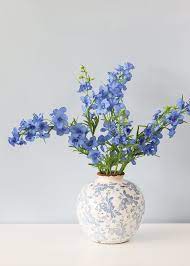 Blue Artificial Delphinium Larkspur Wildflowers 39 Delphinium Flowers Larkspur Flower Blue Flower Vase