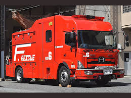 90 06 sawara fire station fukuoka city fire department fukuoka prefecture kyushu island japan morita fire resc fire trucks emergency vehicles fire engine